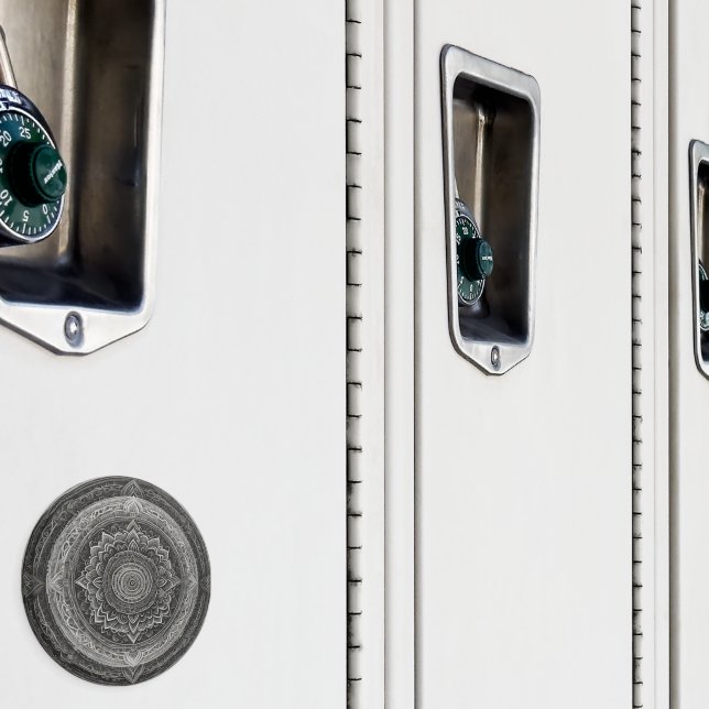 Imã Mandala floral branca e negra (In Situ (Locker))