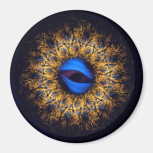Imã mandala fractal olho do rei