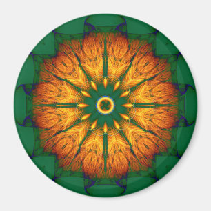 Imã Mandala laranja