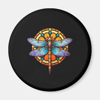 Imã Mandala Libélula Luminosa Geometria Sagrada Espiri