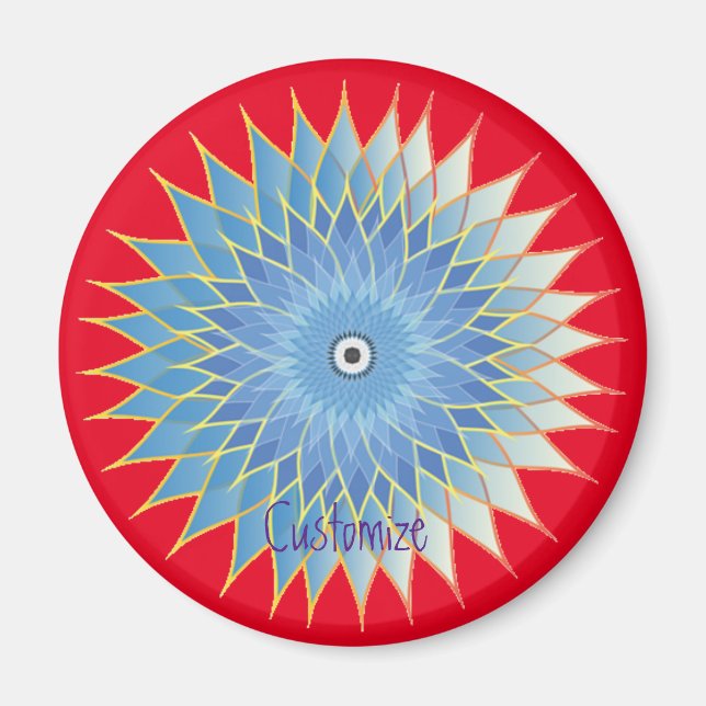 Imã Mandala Lotus Blossom Thunder_Cove (Frente)