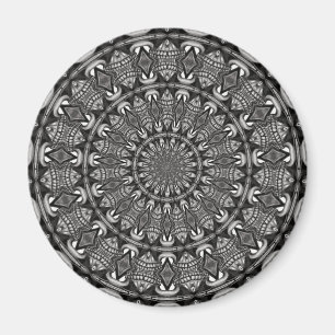 Imã Mandala Monocromático