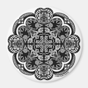 Imã Mandala Preta e Branca