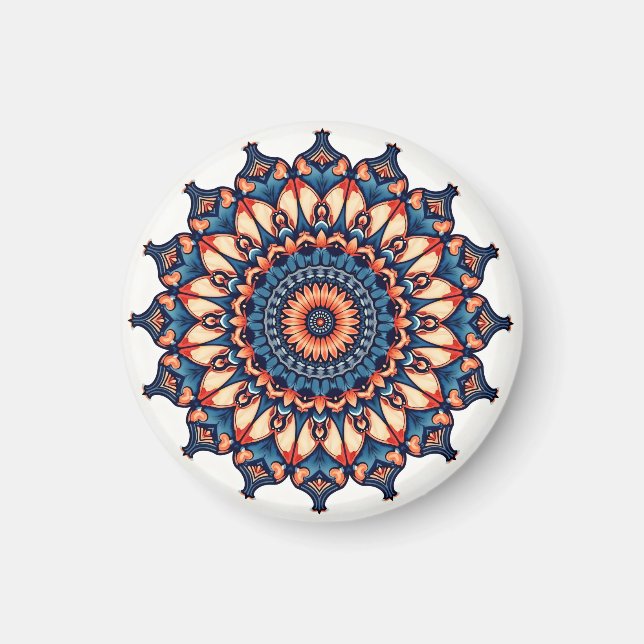 Imã Mandalas sobre branco (Frente)