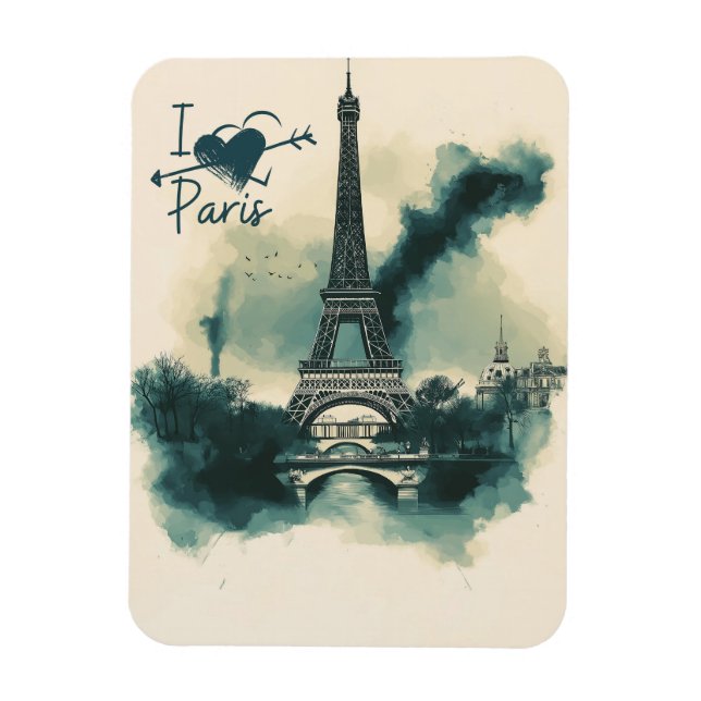 Ímã Mande um pedaço de Paris com você - Torre Eiffel (Vertical)