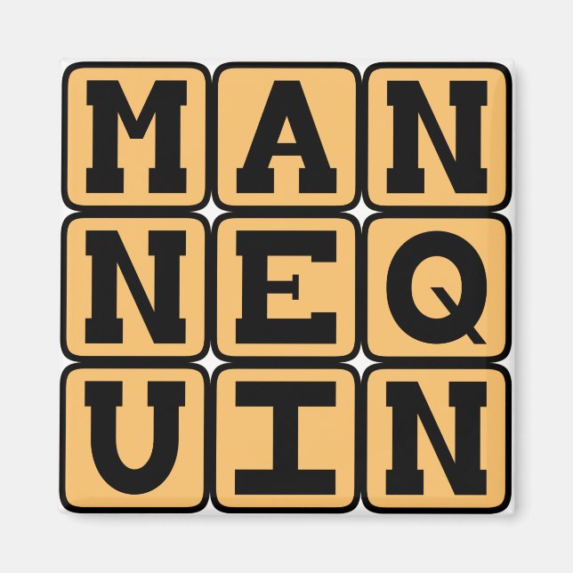 Imã Manequim, Boneco de Moda (Frente)