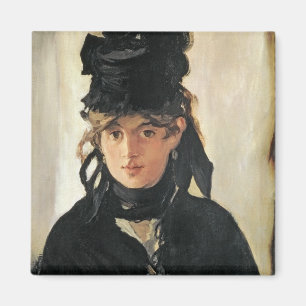 Imã Manet Berthe Morisot com um buquê das violetas