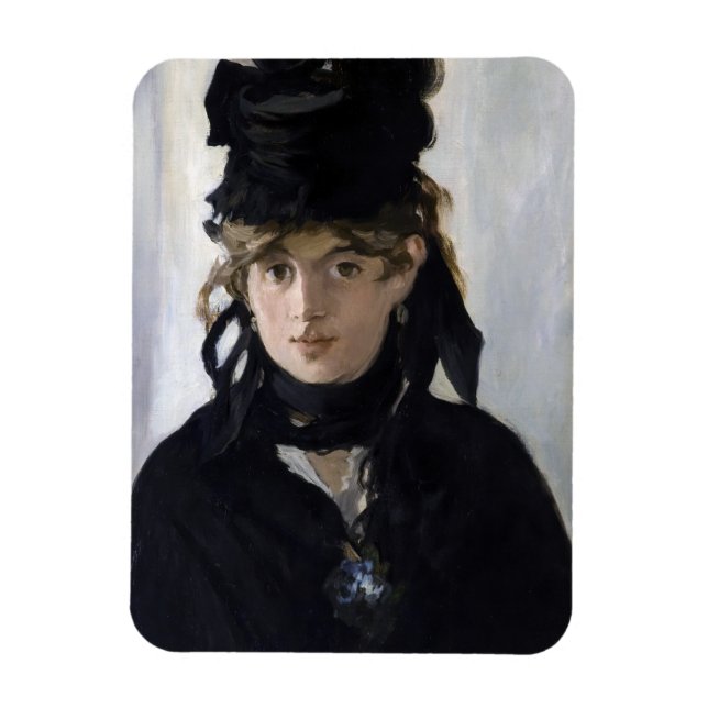Ímã Manet - Berthe Morisot com um buquê de violetas (Vertical)