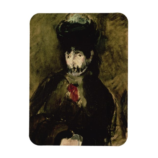 Ímã Manet | Berthe Morisot Vestindo um Véu, 1872 (Vertical)