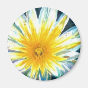 Imã Manhã Brilhante Flor Amarelo Branco à Meia-noite