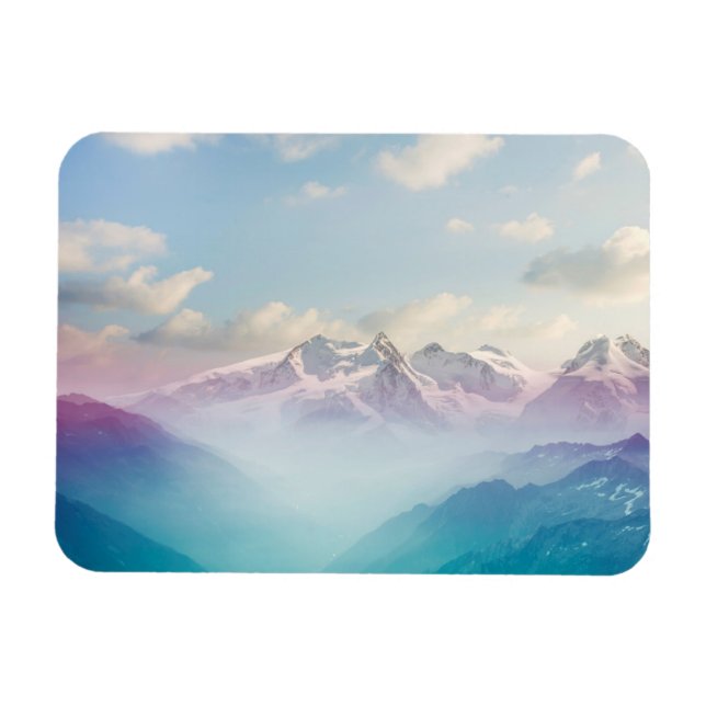 Ímã Manhã Mist em Vale Alpino (Horizontal)