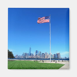 Imã Manhattan mit USA Flagge