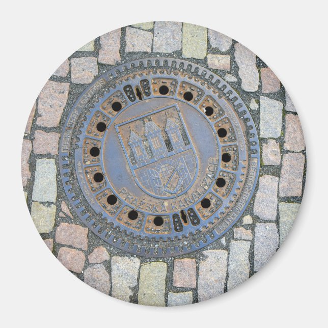 Imã Manhole Cobrir, Castelo de Praga, República Checa (Frente)