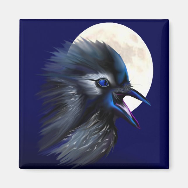 Imã Manic Raven com Lua (Frente)