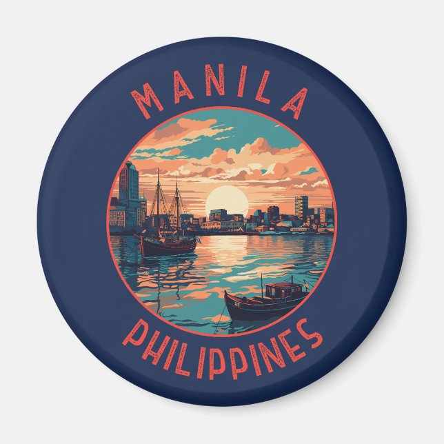 Imã Manila Filipinas - Círculo Retroafresso (Frente)