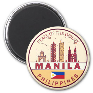 Imã Manila Filipinas City Skyline Emblem