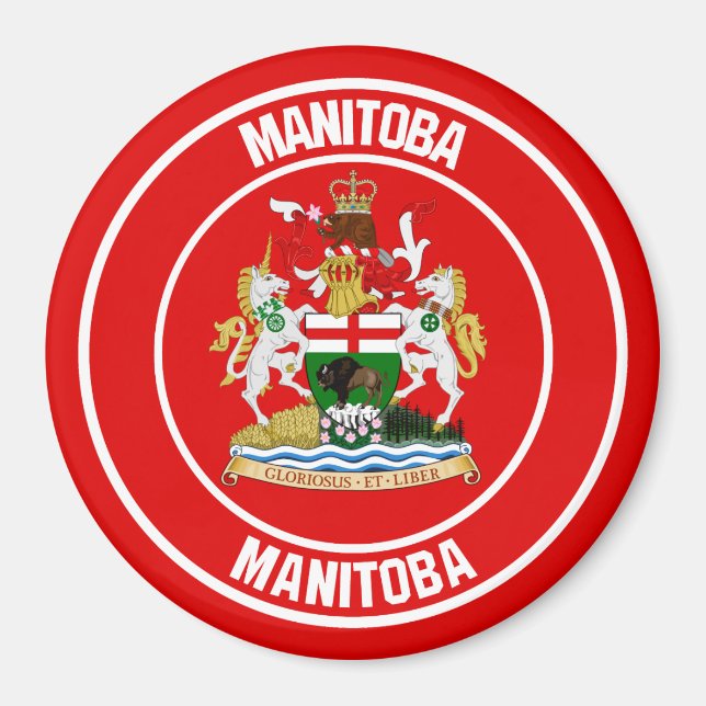 Imã Manitoba Round Emblem (Frente)