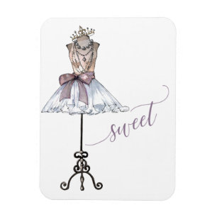 Ímã Mannequin Whimsical "Sweet" Com Tutu