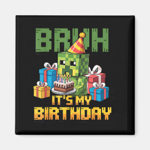 Imã Mano É Meu Aniversário Pixel Gamer Festa de Aniver