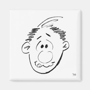 Imã Mans Animadas Enfrentam Rostos Emocionados