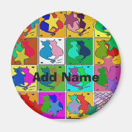 Imã Mant Cats Pa Sinal hex holandês, adicionar nome