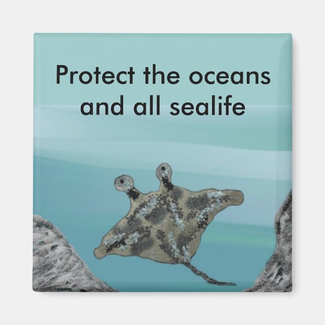 Imã Manta Ray Habitat Protection Magnet (Frente)