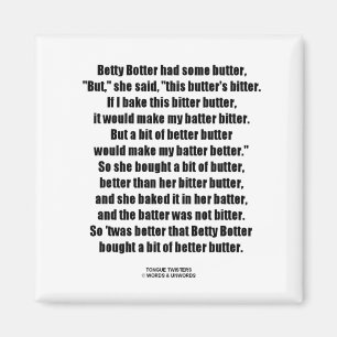 Imã Manteiga amarga de Betty Botter melhor (tornado de