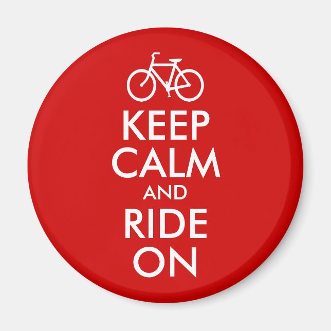Imã Mantenha a Calma e Continue a Pedalar (Frente)