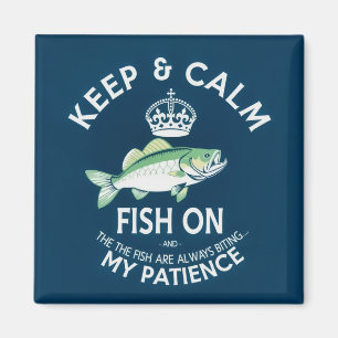 Imã Mantenha a Calma e Continue Pescando