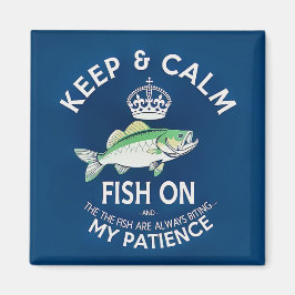Imã Mantenha a Calma e Continue Pescando