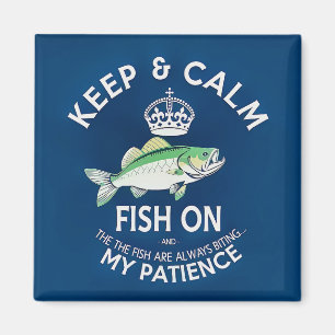 Imã Mantenha a Calma e Continue Pescando