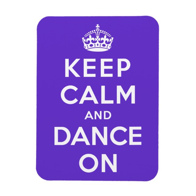 Ímã Mantenha a calma e dança ligada (Vertical)