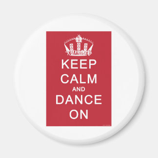 Imã Mantenha a calma e dança ligada (vermelho)