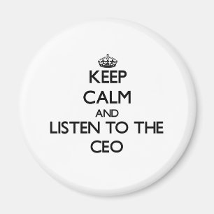Imã Mantenha a calma e escute o CEO