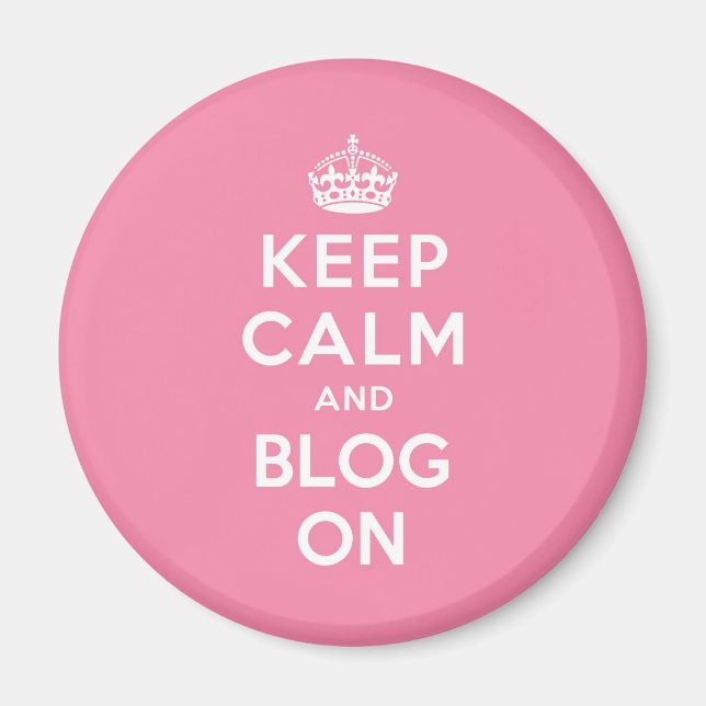 Imã Mantenha a calma e faça o blog (Frente)