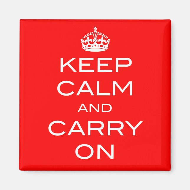 Imã Mantenha a calma e mantenha o ímã ligado - qualque (Frente)