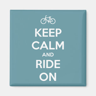 Imã Mantenha a calma e monte-a no azul