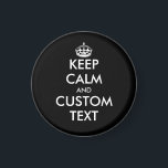 Imã Mantenha a calma e o carregar no pequeno frasco re<br><div class="desc">Mantenha calma e carregar em grande imã de geladeira. Crie sua própria paródia engraçada. Modelo de tipografia moderna com pequena coroa. Todas as cores personalizáveis. Exemplo vermelho e branco. Ideias personalizadas de presente de aniversário para amigos,  família,  colega de trabalho,  funcionários,  convidados,  clientes,  clientes etc.</div>