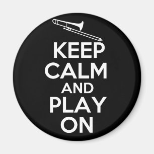 Imã Mantenha a calma e o jogo em (o Trombone)