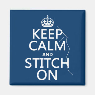 Imã Mantenha a calma e o ponto em (todas as cores)