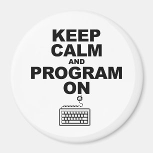 Imã Mantenha a calma e o programa sobre
