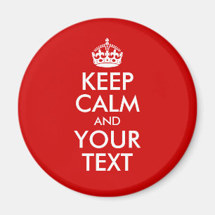 Imã Mantenha a calma e o seu texto