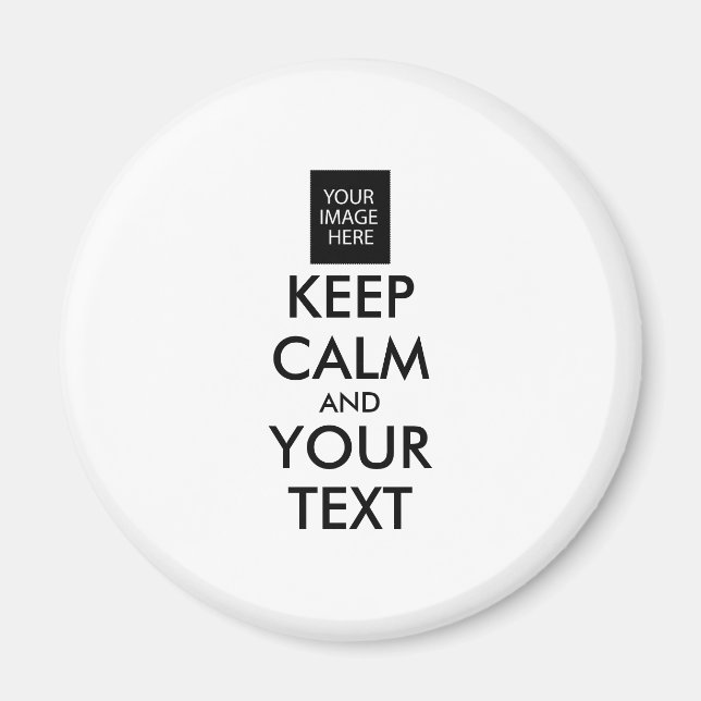 Imã MANTENHA A CALMA E O TEXTO COMPLETAMENTE Personali (Frente)