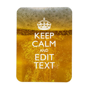 Ímã Mantenha a calma e o texto para uma cerveja de Exc