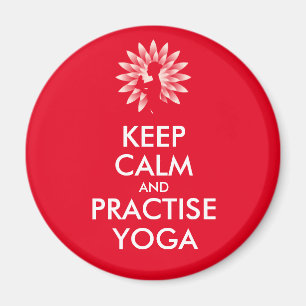 Imã Mantenha a calma e pratique yoga