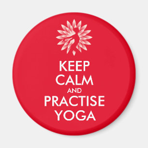 Imã Mantenha a calma e pratique yoga