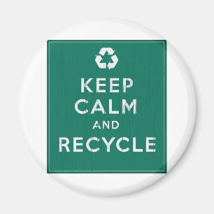 Imã Mantenha a calma e recicl