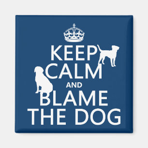 Imã Mantenha a calma e responsabilize o cão - todas a