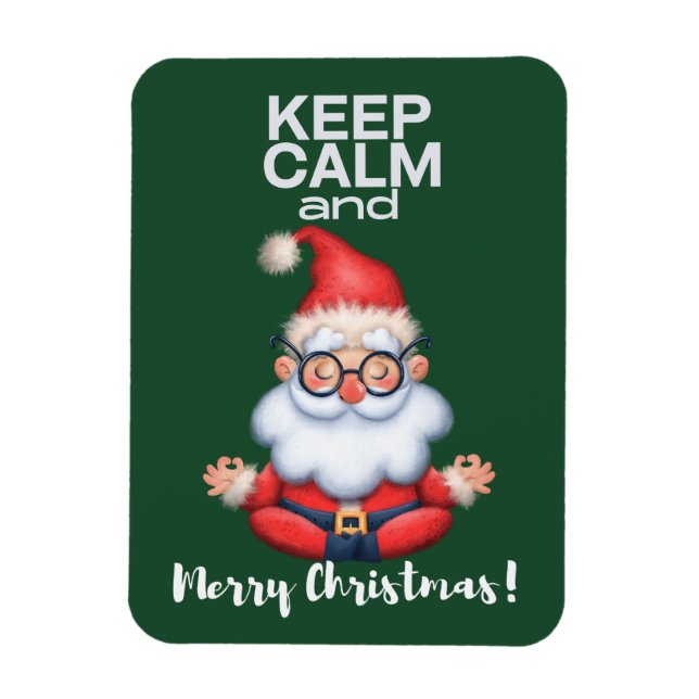 Ímã Mantenha a Calma e um Feliz Natal (Vertical)
