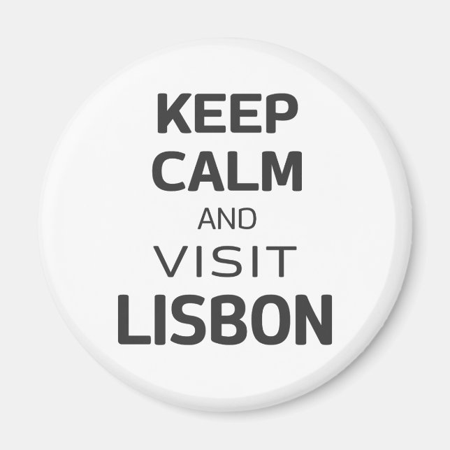 Imã Mantenha a calma e visite Lisboa (Frente)